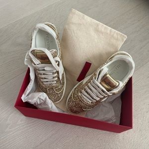 Valentino Garavani gold sneakers size 35.5